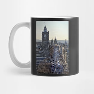 Looking down Princes Street, Edinburgh, Scotland Mug